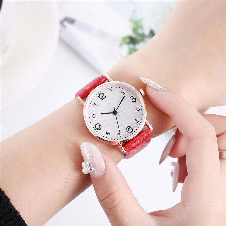 Simple Digital Surface Ultra-Thin Shell Alloy Belt Watch Multi-Color Surface Heel Ribbon Fashion Women's Watch Quartz Watch