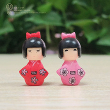 微景观多肉植物摆件可爱日本和服女孩公仔PVC玩具DIY摆件装饰公仔