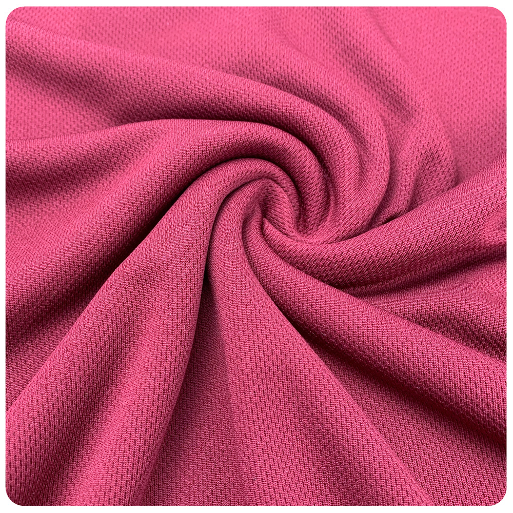 吸湿排汗助剂速干衣面料 全涤针织鸟眼布75d网眼米通布