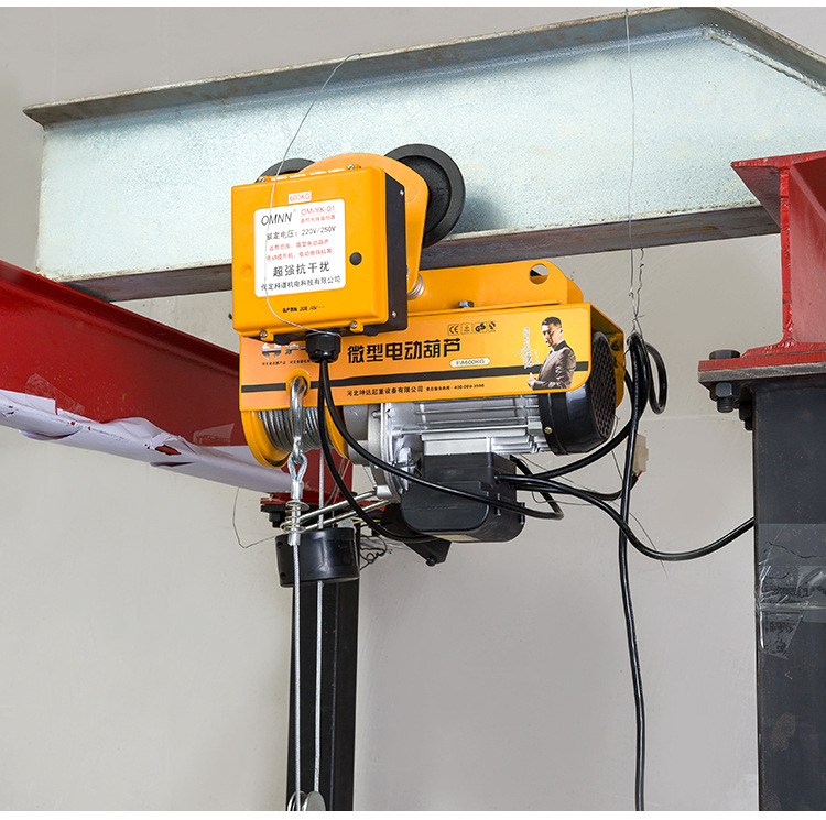 微型电动葫芦220v家用小型提升吊机室内0.5t1吨卷扬机升降起重机