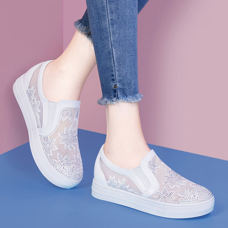 白色凉鞋女鞋2021夏季新款网纱透气平底百搭学生小白鞋运动休闲鞋