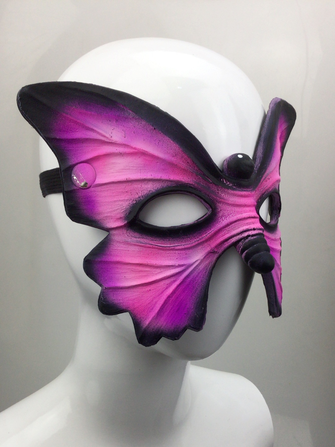 厂家销售万圣节圣诞节狂欢节派对表演道具仿真pu发泡蝴蝶面具