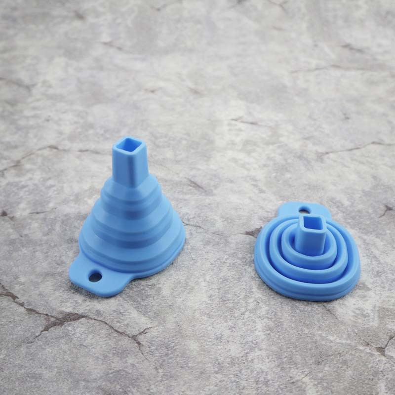 小号方口硅胶折叠漏斗方形漏斗 油漏酒漏 可伸缩漏斗 硅胶折叠漏