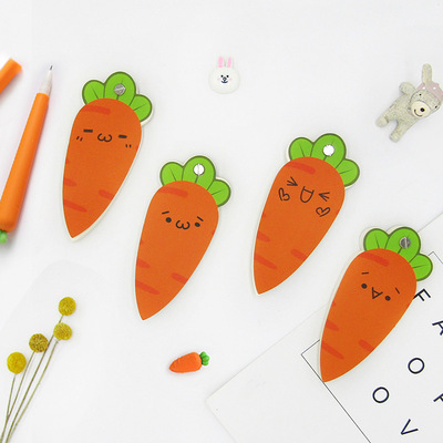 韩国创意学生便签本 胡萝卜随身便携活页小本子 空白单词本卡片