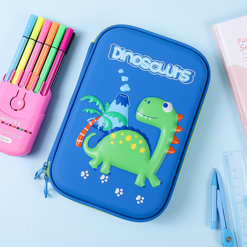 Training School Gift 3d 3d Dinosaur Large Capacity Pencil Case Unicorn Children's Pencil Case Stationery Box Wholesale