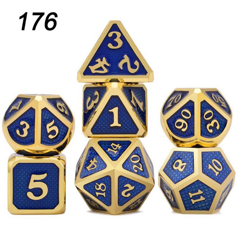 厂家供应七粒多面骰子 一套休闲娱乐跑团游戏骰子套装厂家定制