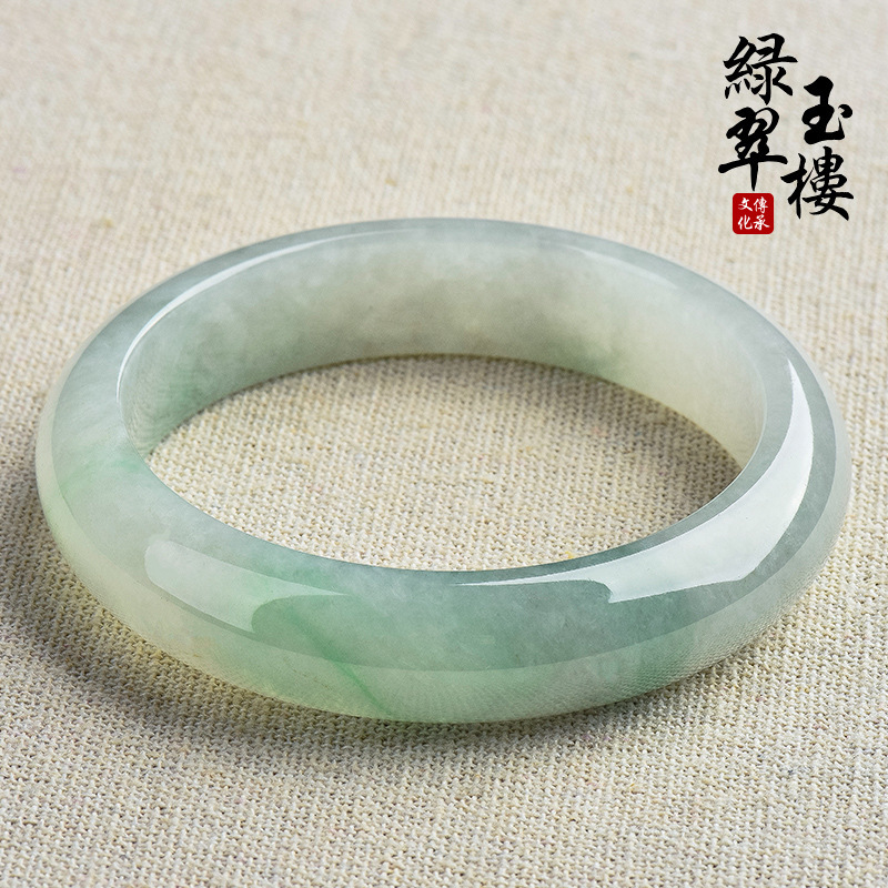 Jade Bracelet for Women Jade Bracelets Natural Icy Floating Green Circle Bracelet Myanmar Jade Bracelet Jade Bracelet for Girlfriend