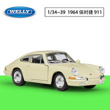 WELLY威利1：36保时捷1964 Porsche 911仿真合金汽车模型回力车