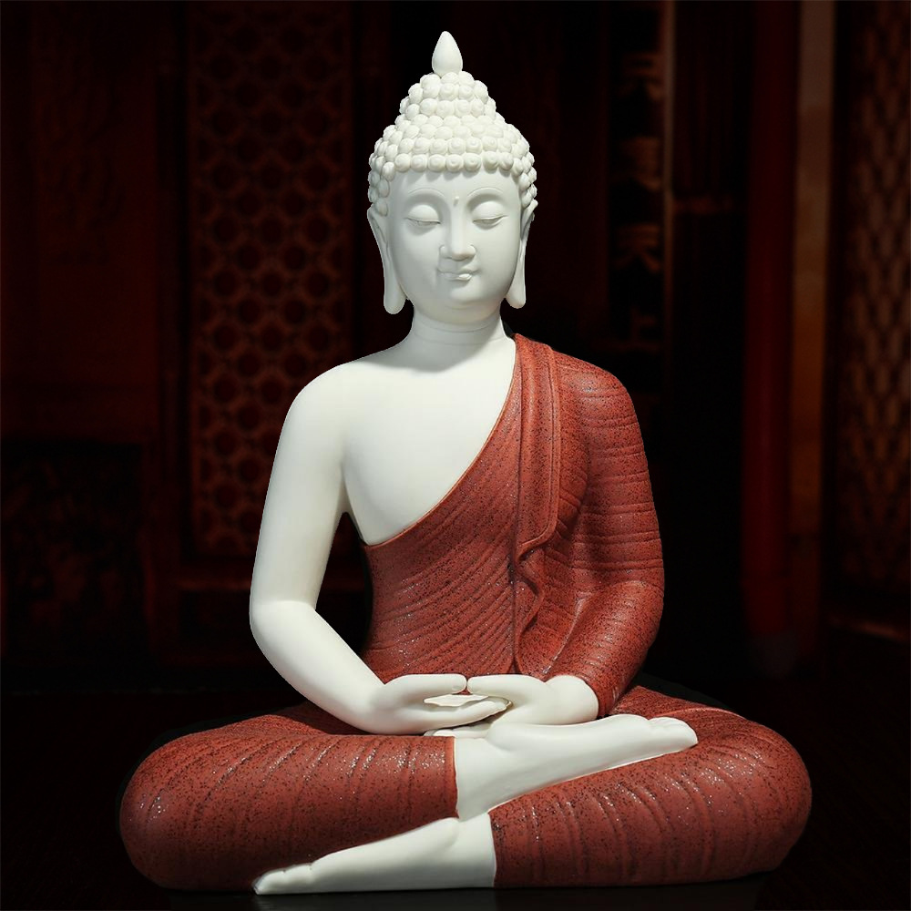 释迦牟尼 东南亚泰国佛 陶瓷工艺品德化白瓷佛像人物家用供奉摆件