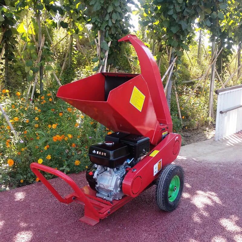 小型果园卧式树木碎木机 园林葡萄枝粉碎机 家用汽油树枝碎枝机