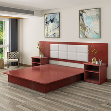 上海公寓生产厂家 酒店软包家具床  床头柜  专业定制板式家具