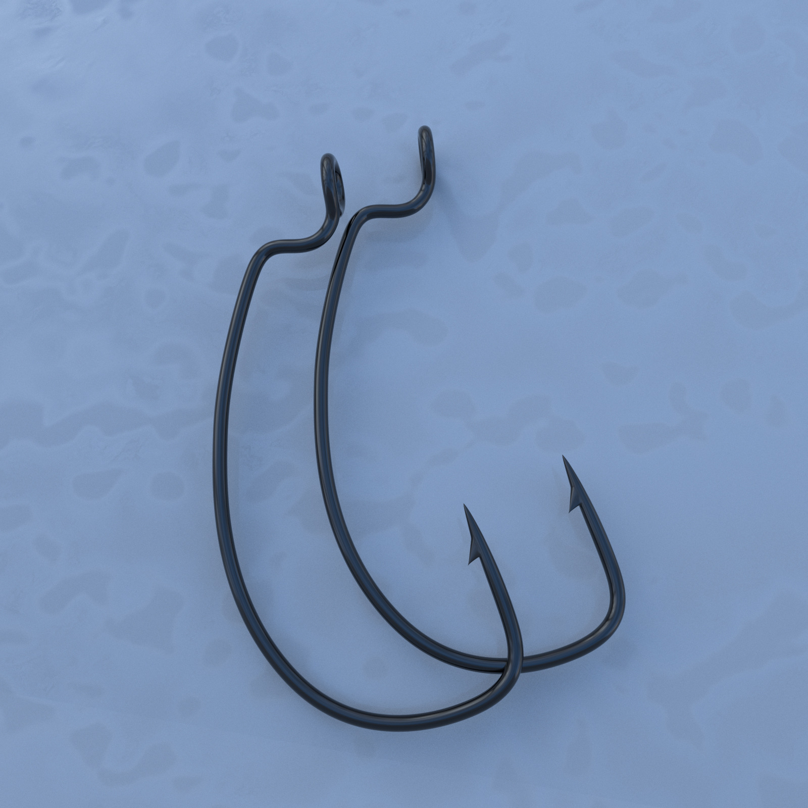 gamakatsu伽马卡兹鱼钩 worm321 带倒刺曲柄钩软虫钩路亚鲈鱼钩