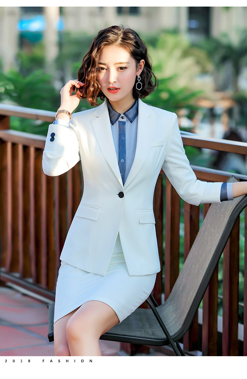 职业装西装套装女2019新款时尚气质职场干练女性工作服女一件代发