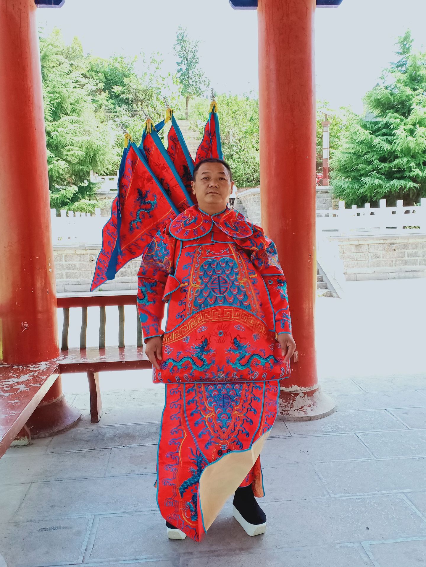 京剧衣服武生大靠戏曲武生武将花脸靠旗男电靠