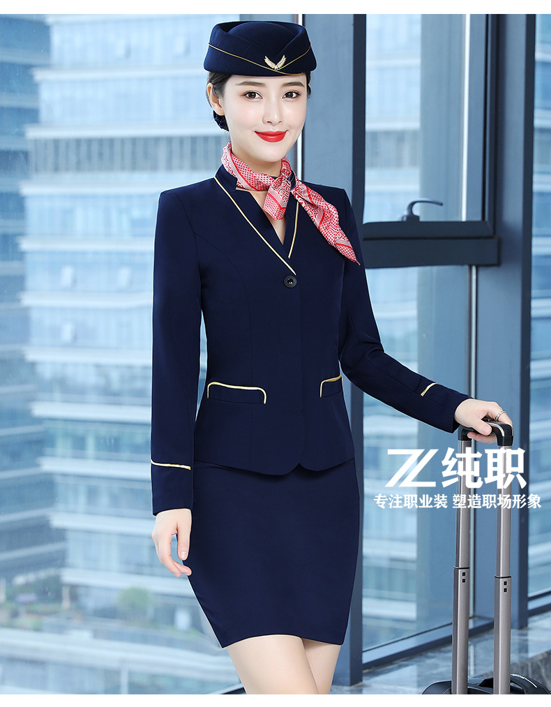 空姐制服职业套装女航空服装秋冬酒店前台售楼部工装美容院工作服