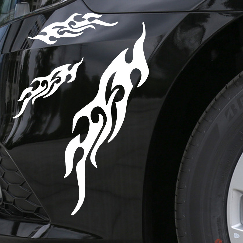火焰遮挡划痕车贴 保险杠贴后视镜车头盖贴 汽车改装贴纸