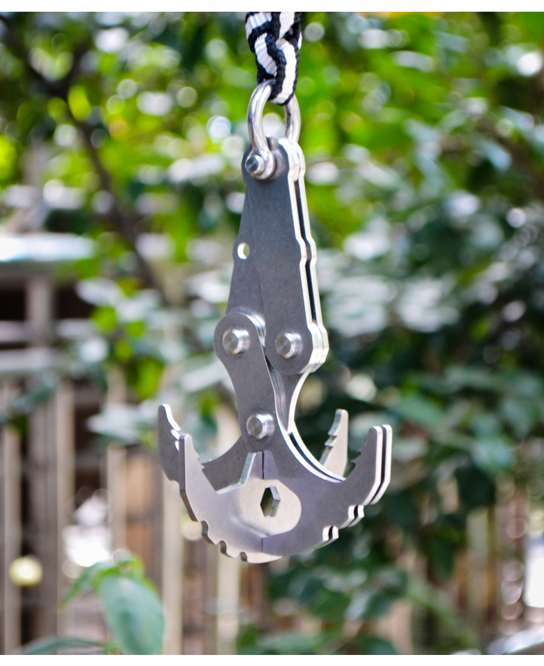 户外飞虎爪多功能抓钩救援救生重力钩拖车钩攀登304不锈钢飞爪