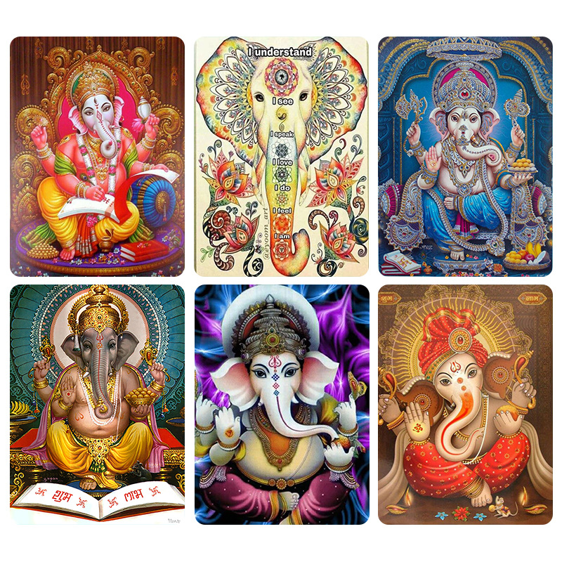 象神砖石画定制 5d钻石画满钻 宗教砖石画diy 一件代发立体钻石画