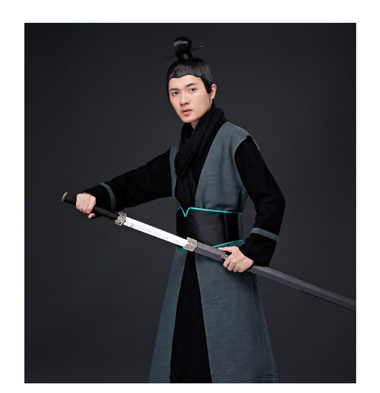 影视古装秦时明月同款古装男棉麻武侠剑客古装影楼写真剧组演出服