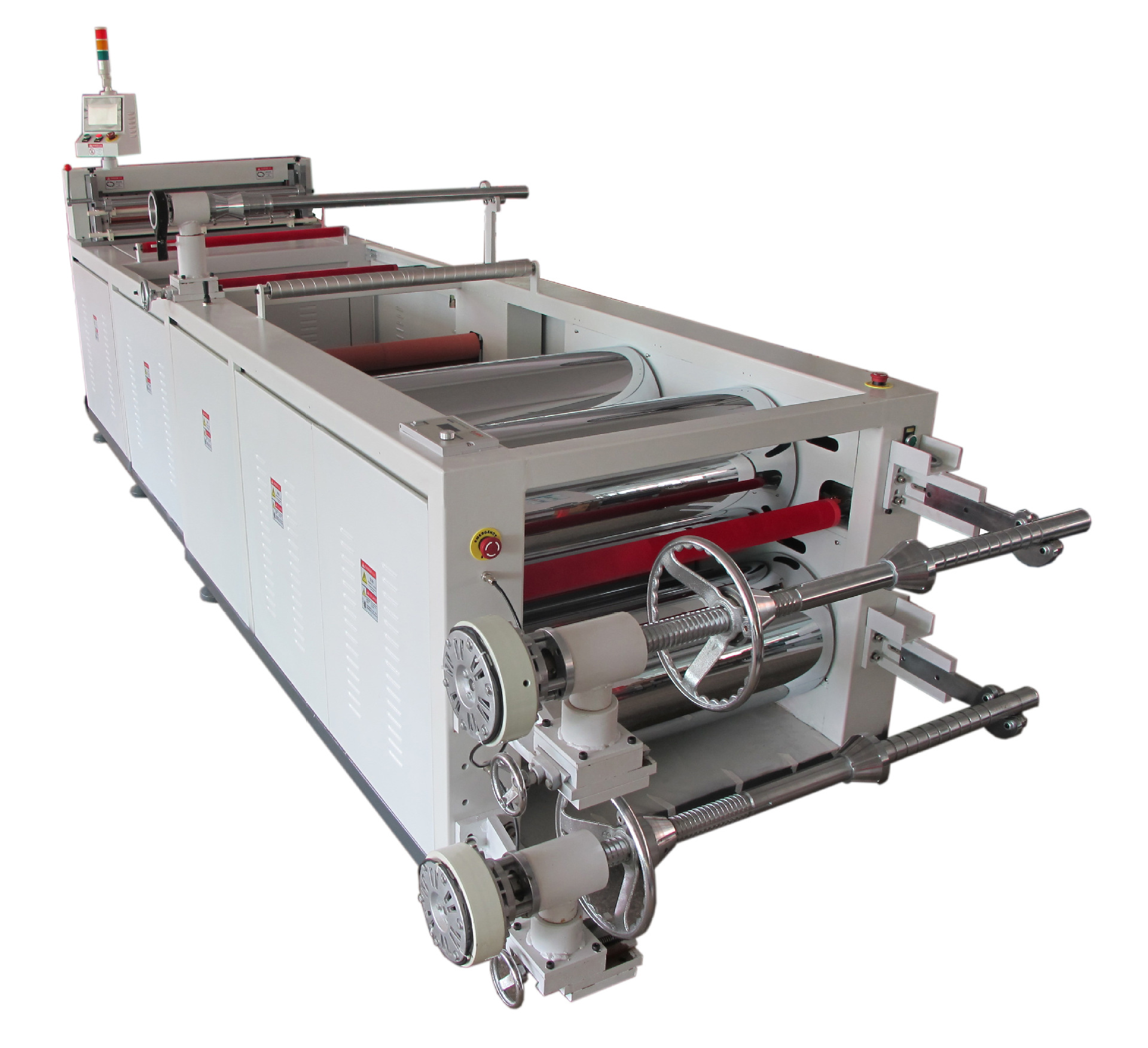 东电机械pvc卷料分切机,全自动塑料整分切机