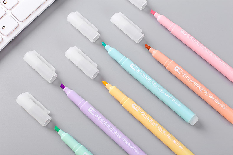 马卡龙六色荧光笔 学生用标记涂鸦笔 清新糖果色手帐笔w-885-6