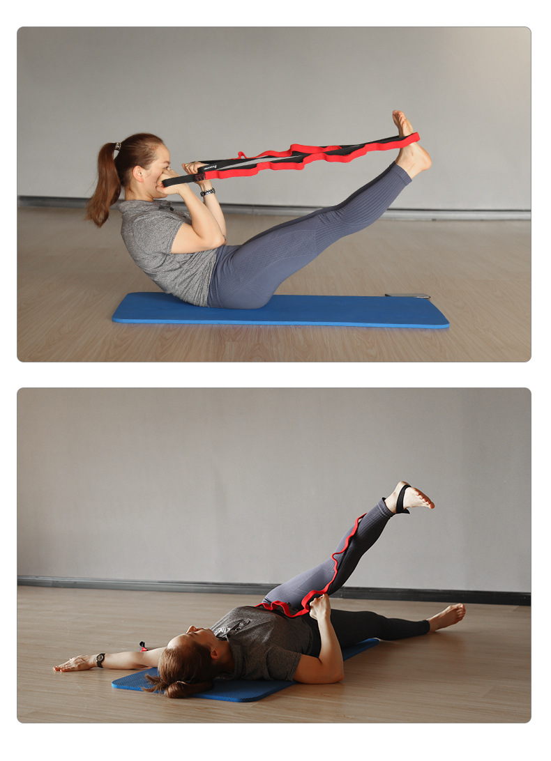 瑜伽伸展带一字马训练带开肩开背瑜伽绳拉筋带练肩膀开胯弹力带