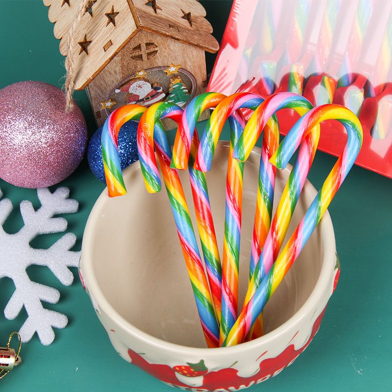 儿童节糖果创意12支盒装拐杖棒棒糖批发散装糖果小零食圣诞节礼物