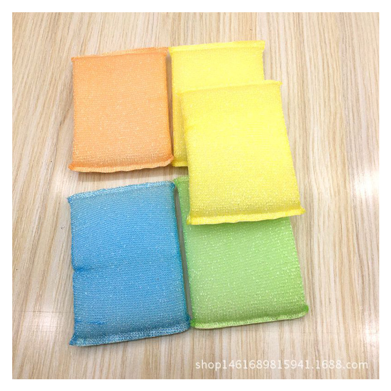 5-Pack Brush King Scouring Pad Sponge Dish Towel Cleaning Cloth 2 Yuan Store Supply Wholesale