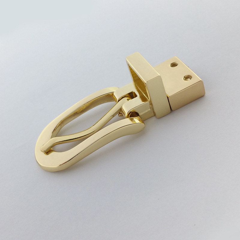 女士浅仿金色旋转针扣 现货内径15mm锌合金皮带扣 高档电镀腰带扣