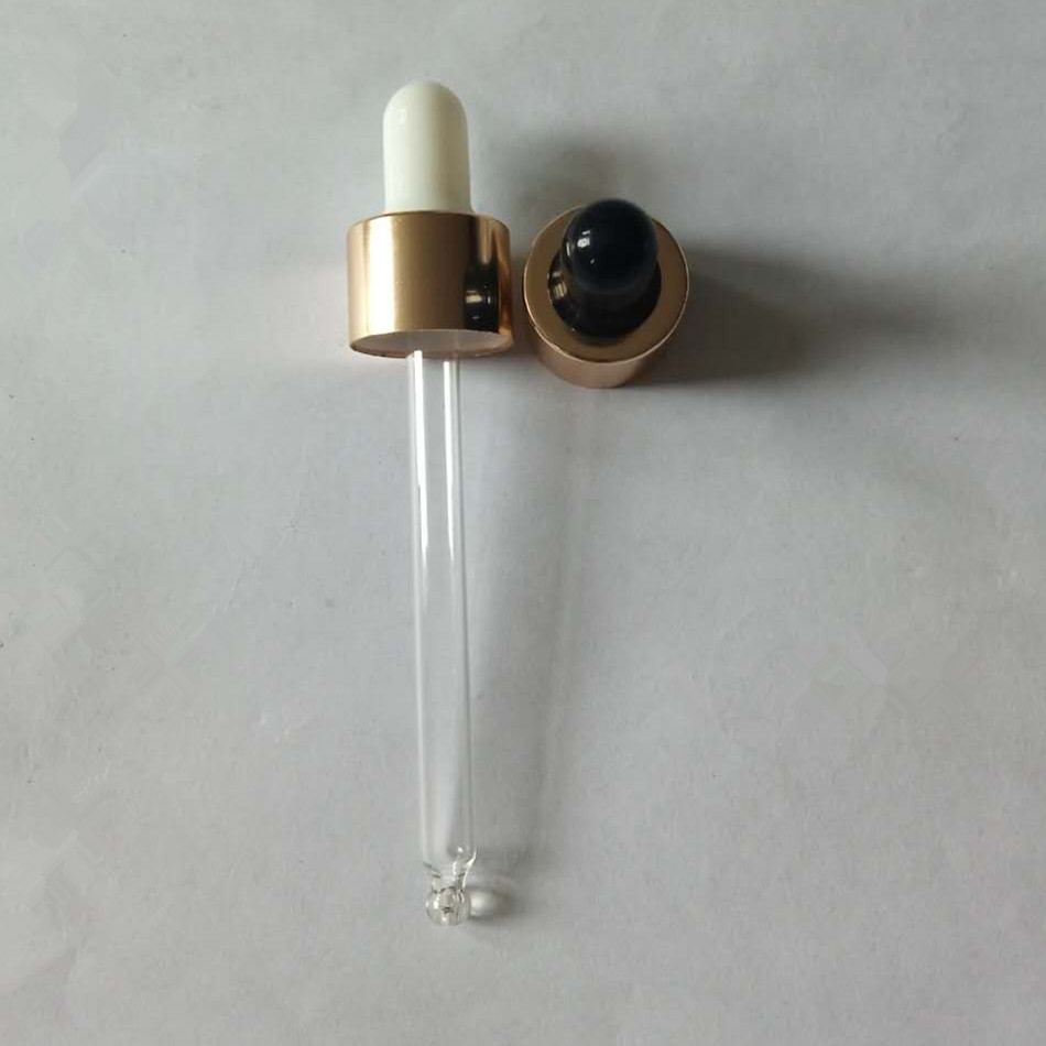 5-100ml18/410金色电化铝滴管盖精油瓶波士顿瓶盖橡胶滴管盖18牙