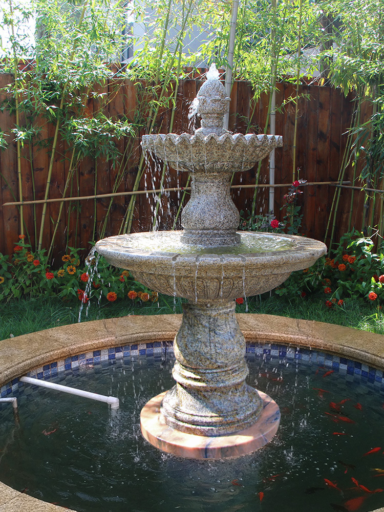 2层跌水喷泉水钵庭院流水喷泉园林水景花园雕塑厂家直销水池喷水