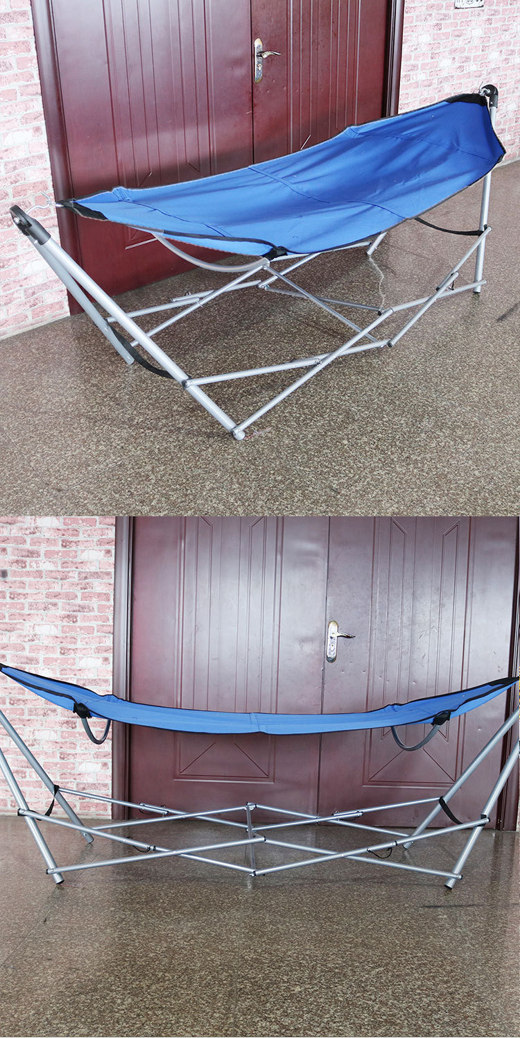 厂家直销 户外野营休闲吊床支架 可折叠庭院阳台铁架