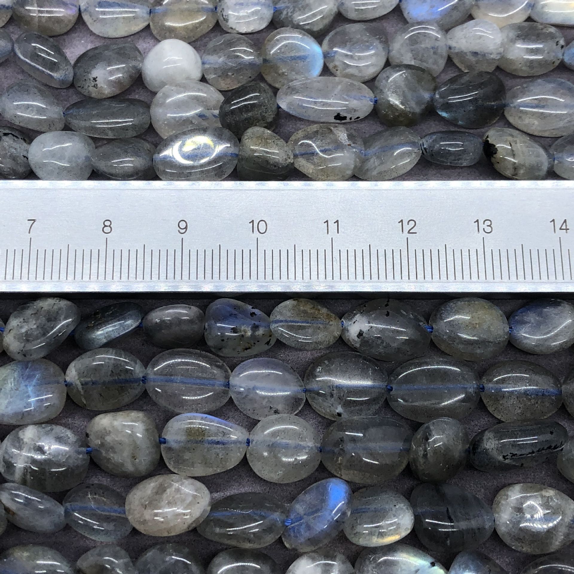 天然闪光石随形散珠半成品批发 diy手链项链饰品配珠不定形扁珠