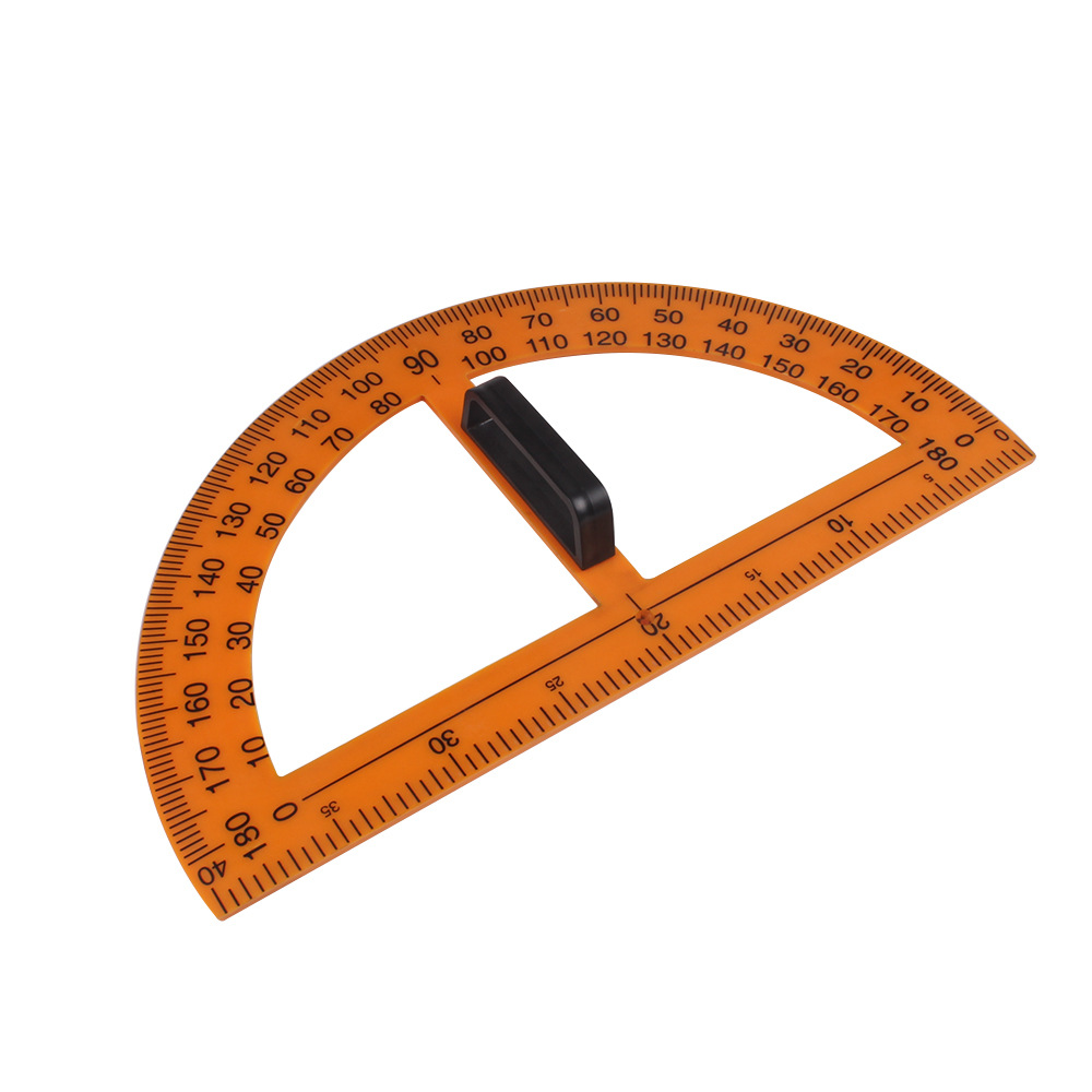 50cm老师教学用量角器塑料大号大半圆量角器带手柄教具批发