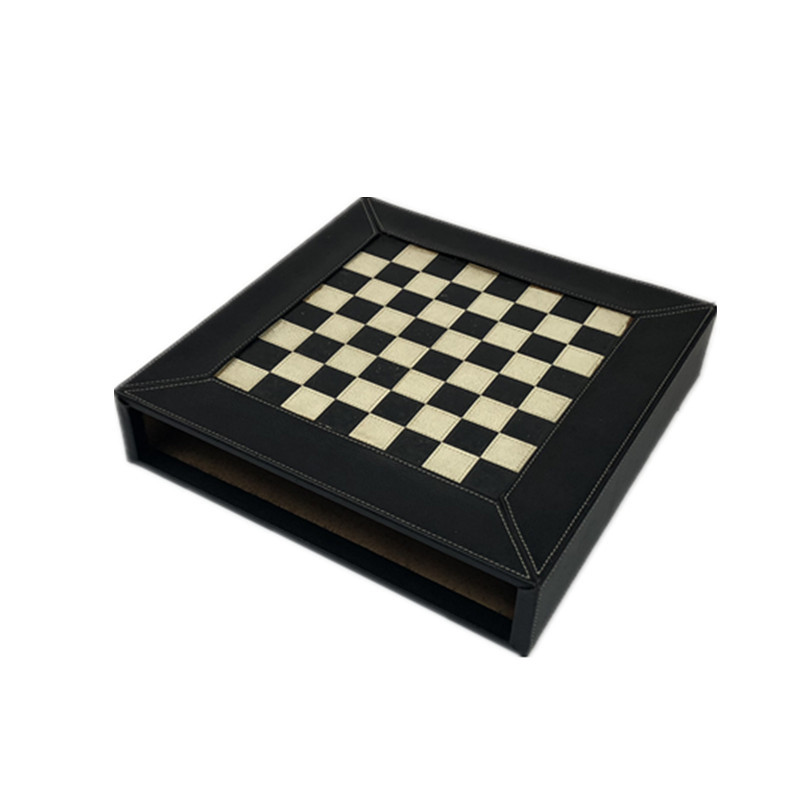国际象棋棋盘抽屉式车线棋盒 象棋西洋棋双陆棋两用棋盒专业定制