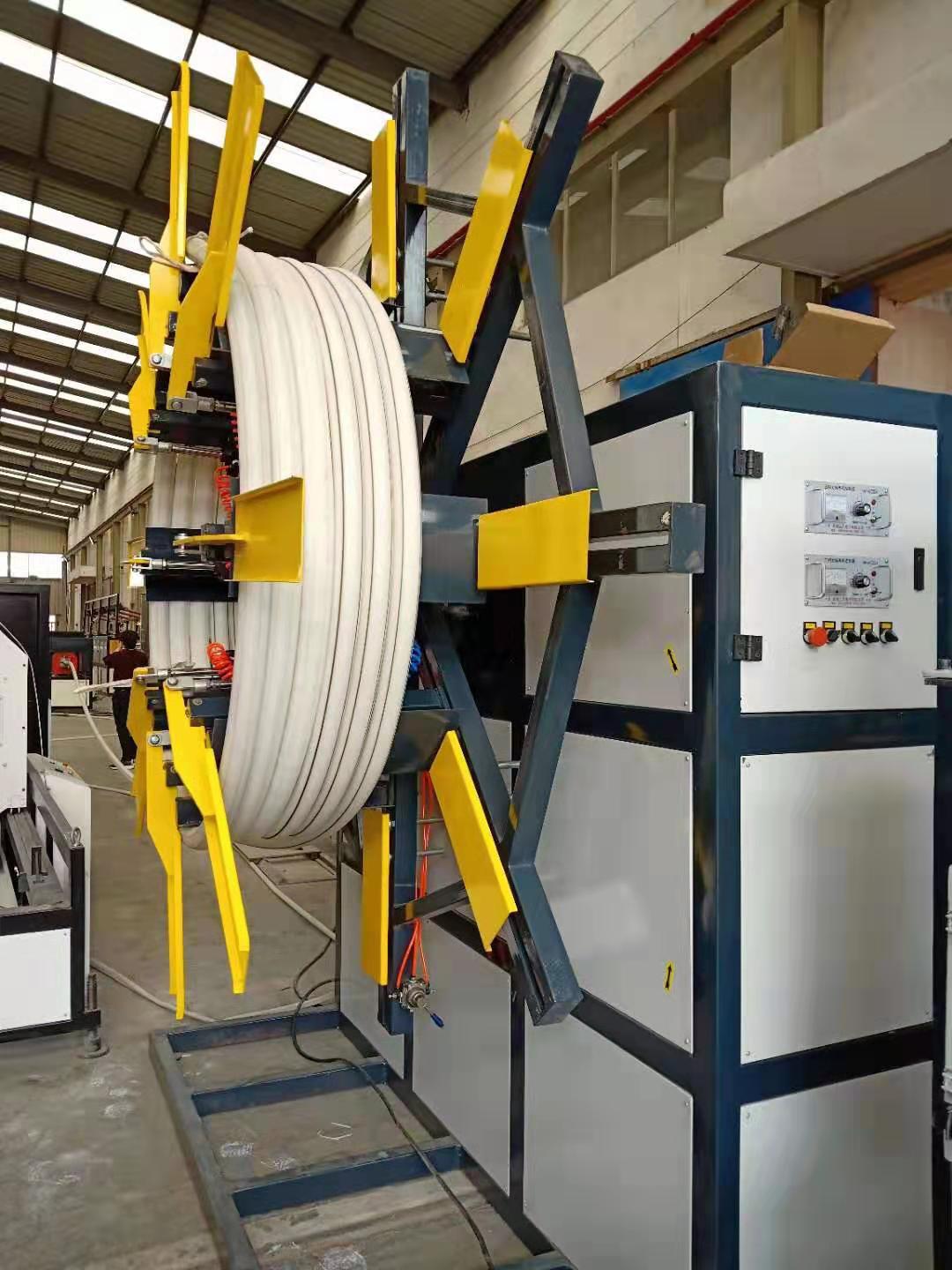厂家现货盘管jipvc单双盘全自动收卷机 绕管pe塑料管材收卷机