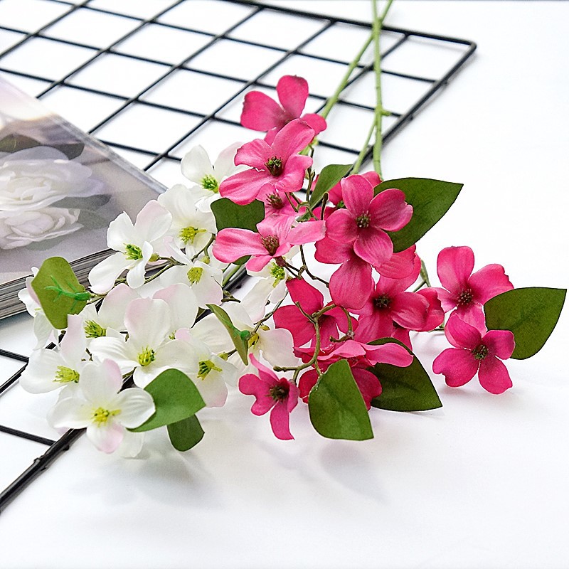 单枝5叉禅意枸木花 仿真花假花 家居酒店商场摆件 婚庆摄影道具