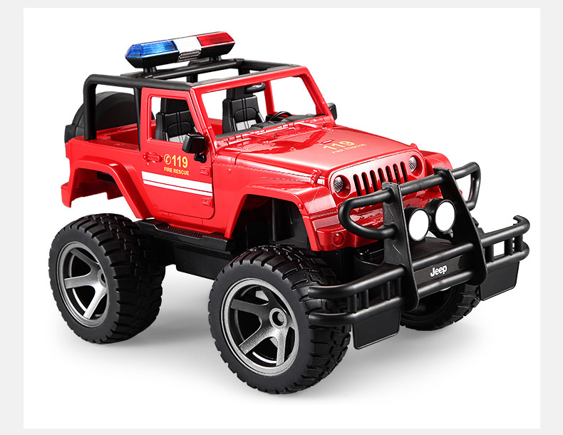 双鹰儿童玩具遥控越野汽车 jeep正版授权 警务消防救援车充电大号