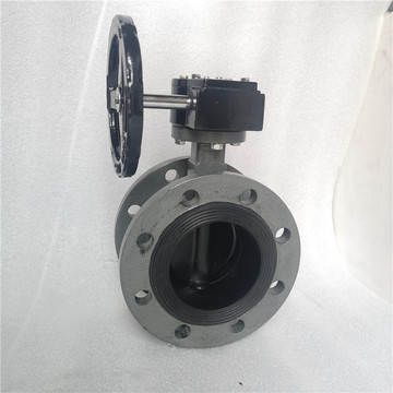 厂家直供工业蜗轮衬胶蝶阀铸钢法兰蝶阀d341j16c天津厂家