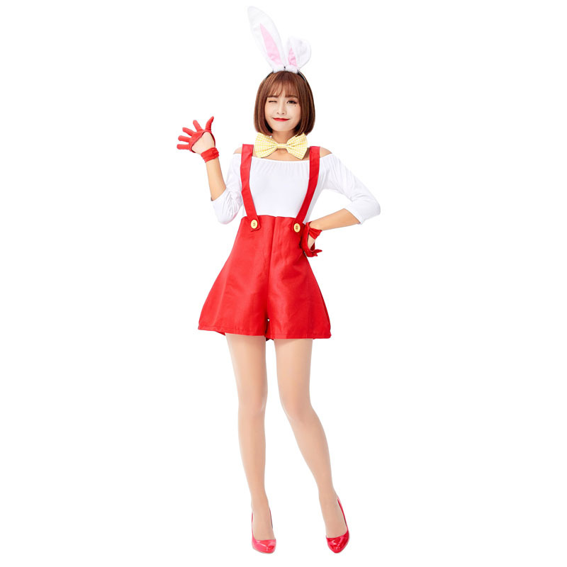 新款连体兔女郎3件套装 cosplay制服 性感可爱兔子装万圣节舞会装采购