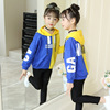 Children's clothing Sweater Girls 2019 new pattern Spring Large children Mosaic Hooded jacket One piece On behalf of Cross border Children's clothing Sweater Girls 2019 new pattern Spring Large children Mosaic Hooded jacket One piece On behalf of Cross border