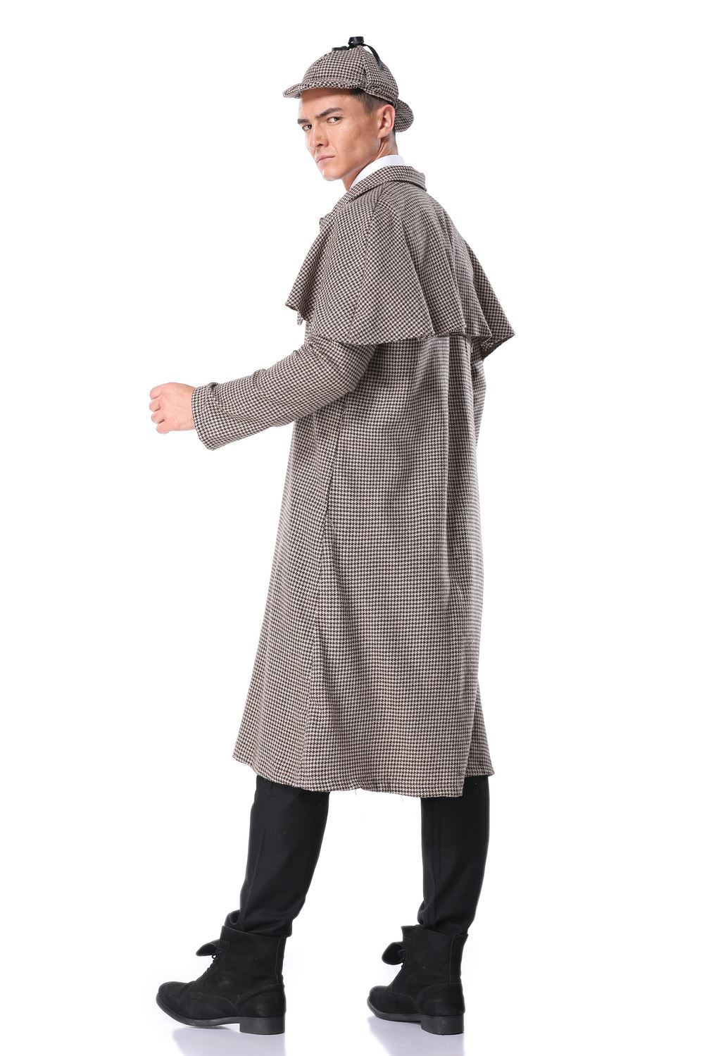 万圣节cosplay服新款成人男夏洛克福尔摩斯服装侦探神探表演出服