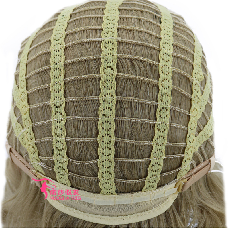 eaby新品爆款欧美假发女士玫瑰网化纤短卷发假发套厂家现货批发