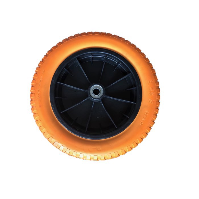 300-8pu发泡轮弹性好载重大 小推车轮子斗车轮胎儿童车轮塑料轮辐