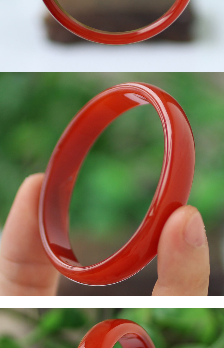 巴西5a级女款加厚型红玛瑙手镯 玉石厂家促销 规格齐全