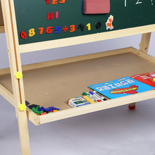 大号儿童画板实木升双面磁性画架幼儿园家用教学小黑板绿板白板