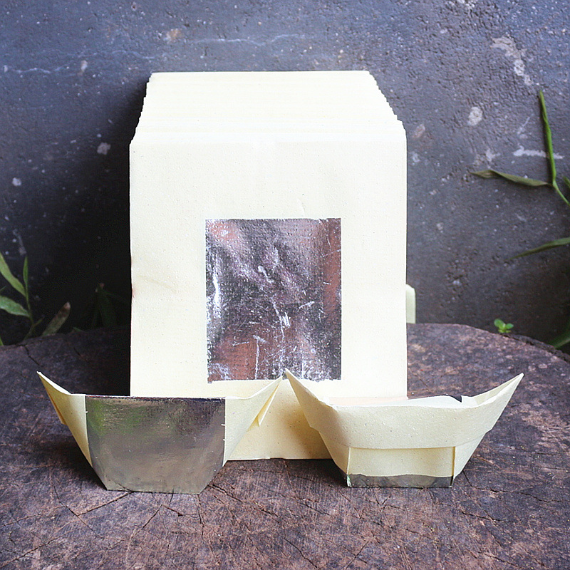 包邮小号出口银纸银箔纸玉扣纸手工元宝银纸祭祀烧纸纳福佛教纸品