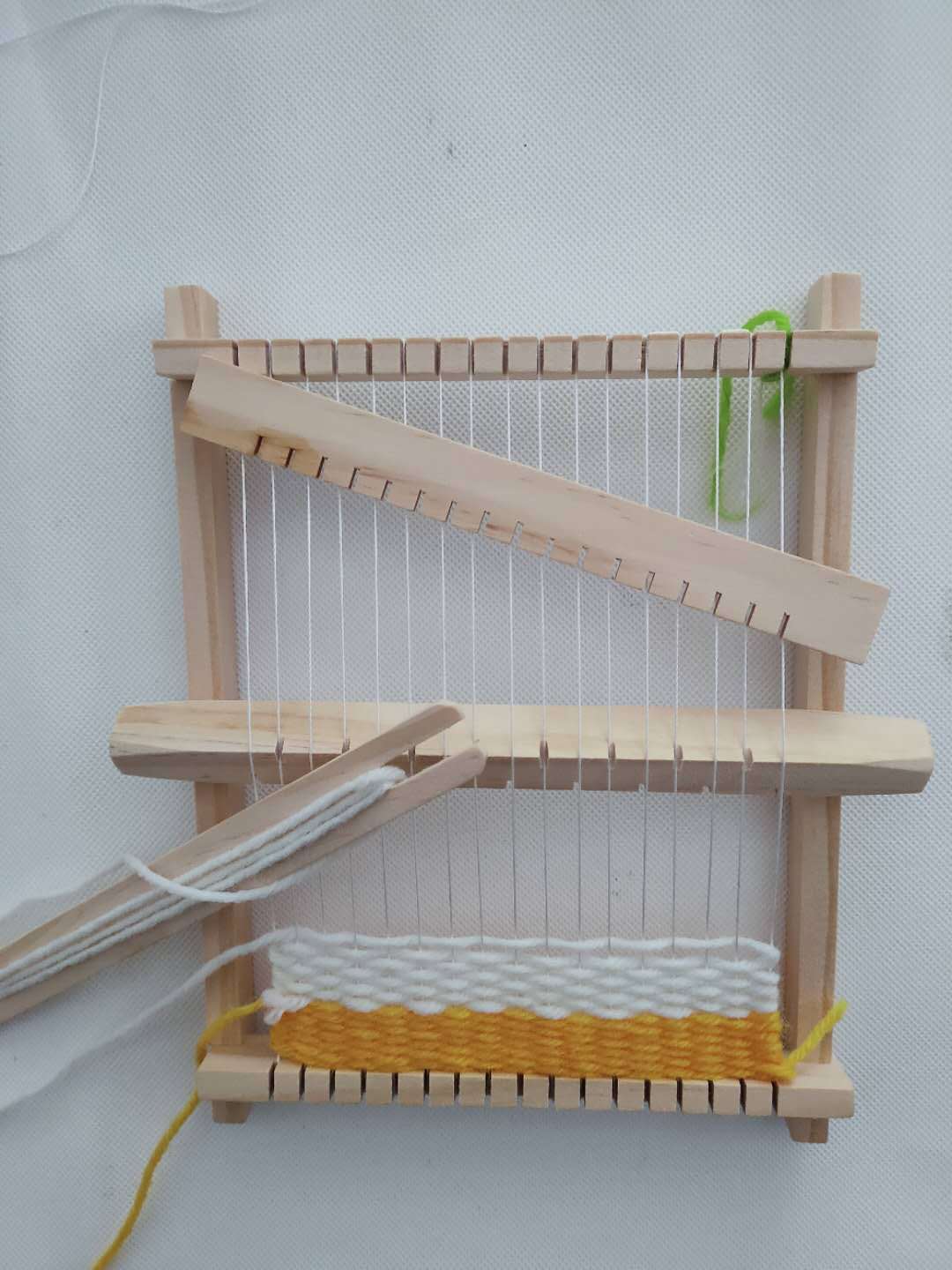科技小制作儿童织布机diy手工毛线编织机益智木制玩具厂家直销