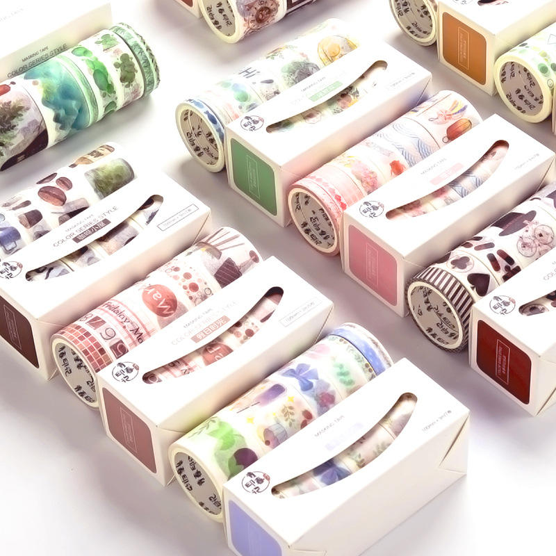 纸染pet胶带 森林系列 ins边框文艺胶卷手帐diy离型装饰贴画 6款-报价