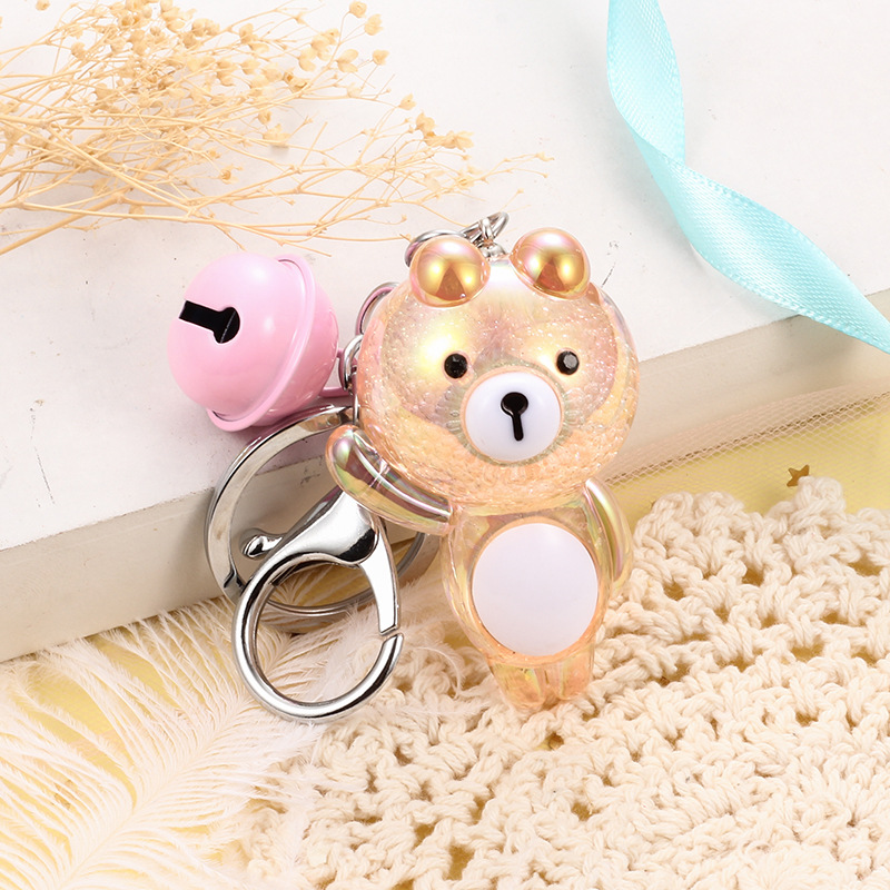 新款卡通创意幻彩气泡熊钥匙扣女可爱包包汽车钥匙链挂件包包挂件